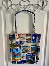 Handmade by PZQUILTS  Reversible Medium Size Tote Bag of Lighthouses - $14.95
