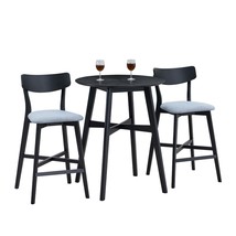 3 Piece Bar Table Set | Modern Round Pub Table - $430.99