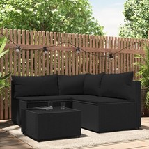  Patio Lounge Set Black PE rattan Adjustable Feet Patio Lounge Set - $9,820.29 MXN