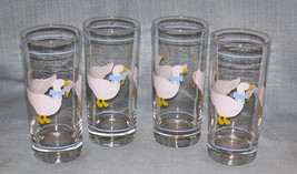 Vintage Indiana Glass COUNTRY GOOSE High Ball Tumblers - 6.5” tall- 15 o... - £15.65 GBP