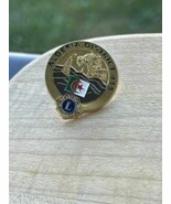 Algeria District 415 Loins Club Lapel Pin TINY 1&quot; Gold-Tone - $35.29 CAD