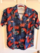 MCEDAR Boy&#39;s  Hawaiian Button Down Novelty Tropical Aloha Shirt, Red, 13Y - 14Y - £11.66 GBP