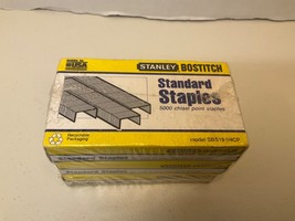 3 New Boxes 5000  (total 15000) Stanley Bostitch Standard Staples SBS19 ... - £10.37 GBP