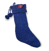 Holiday Time Blue Colorful Knit 21 in Christmas Stocking with Tassels (New) - £6.67 GBP