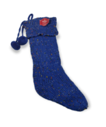 Holiday Time Blue Colorful Knit 21 in Christmas Stocking with Tassels (New) - £6.78 GBP