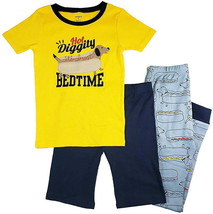 allbrand365 designer Girls Or Boys 3 Piece Pajama Set Size 4T Color Yellow/Blue - £21.67 GBP