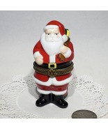Classic Santa Claus Hinged Trinket Box Drum Sack of Presents Christmas 3... - £11.84 GBP