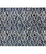 THIBAUT ANASTASIA NAVY BLUE GEOMETRIC VELVET EXCLUSIVE FABRIC 2.75 YARD ... - $346.49