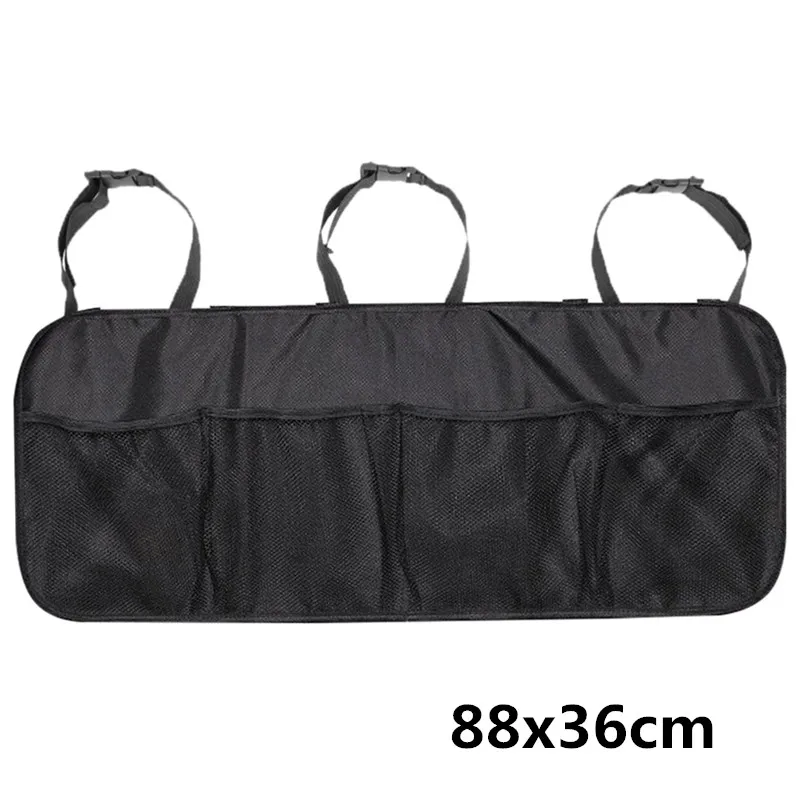 Izer adjustable backseat storage bag net high capacity multi use oxford automobile seat thumb200