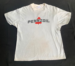VTG Pennzoil Single Stitch T Shirt Large Stained Safety 1993 - £7.59 GBP