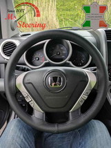  Leather Steering Wheel Cover For Fiat Panda Van Black Seam - £37.36 GBP