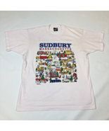 Vintage Sudbury Massachusetts Cartoon Town Americas Best Screen Stars T-... - $726.34 MXN