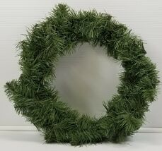 Undecorated 16" Green Artificial Christmas Wreath Holiday Decorations - $7.91