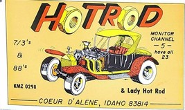 1976 CB Radio Amateur Ham QSL Postcard Vintage Hot Rod Automobile Postcard - £10.17 GBP