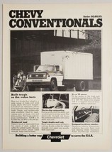1973 Print Ad  Chevy Conventionals Box Truck at Work Chevrolet - £10.53 GBP