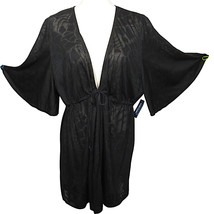 Faded Glory Black Flare Sleeve Tie Front Swim Cover Up Plus Size 1X - $24.99