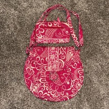 Vera Bradley purse and wallet set Paisley Pink Set. Large Bag. - £19.78 GBP