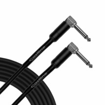 Castline Silver 1/4&quot; TS Right Angle Unbalanced Guitar Patch Cable Mogami... - $12.82+