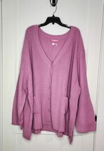 Woman Within Women&#39;s Plus Size 5X Long-Sleeve Shaker Cardigan Sweater - $32.73