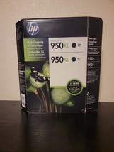 Genuine HP 950XL High Yield Black Ink Cartridges - 2 Pack Exp. 4/2017 Sealed - £16.97 GBP
