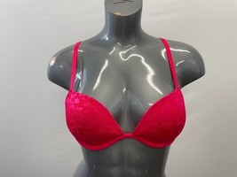 La Senza Women&#39;s Red Show Off Lace T-Shirt Bra Size 32D Polyamide Blend - $7.92