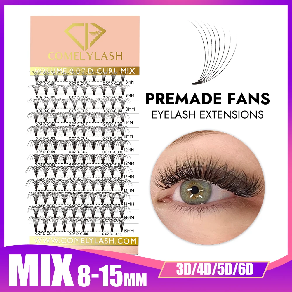 Omelylash 3d 4d 5d 6d premade fans false eyelashes extension c curl lash russian volume thumb200