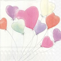 IHR Cocktail Paper Napkins, 5 x 5-In Love Is In The Air White - £6.72 GBP