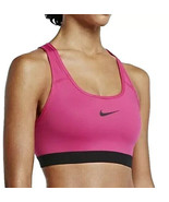 NEW! NIKE Women DRI-FIT Padded Yoga | Sports Bra Fuchsia/Black Medium - $989.51 MXN