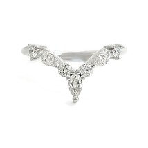 Authenticity Guarantee 
Curved Diamond Chevron Tiara Crown Wedding Band ... - $1,095.00