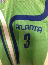 Nike Shareef Abdur-Rahim Atlanta Hawks Jersey #3 Neon Green Sewn kids Large - £22.94 GBP