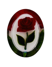 Vintage Carved Lucite Red Rose Tiny Scatter Pin Brooch - $11.39