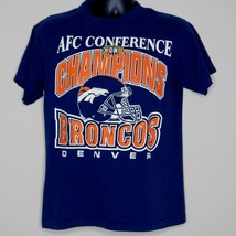 Denver Broncos T Shirt Vintage 90s 1998 AFC Champions Super Bowl XXXII Size M - £19.77 GBP