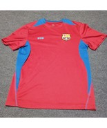FCB Barcelona Soccer Shirt Men Small Red Futbol Screw Neck - £18.17 GBP