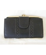 Leather checkbook wallet clutch wallet with removable checkbook cover - $9.99