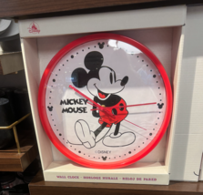 Disney Parks Classic Mickey Mouse Wall Clock NEW image 1