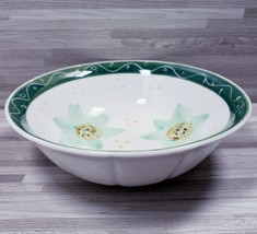 Panware Stoneware 6.75&quot; Replacement Cereal Soup Bowl White Green - £10.42 GBP