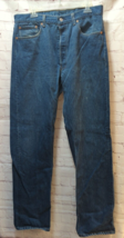 Levi&#39;s vintage made in USA Button Fly 501xx men blue jeans 38x38 actual ... - $79.19