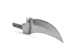 Trailing Point Knife Blank for DIY 6.75&quot; OA Stainless Steel Blade &amp; Bols... - $9.50