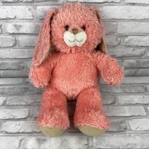 Build A Bear Coral Beach Bunny Rabbit Plush 16&quot; Stuffed Animal Pink Brow... - £14.42 GBP