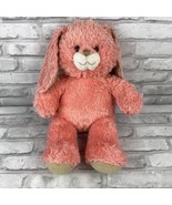 Build A Bear Coral Beach Bunny Rabbit Plush 16&quot; Stuffed Animal Pink Brow... - £14.40 GBP