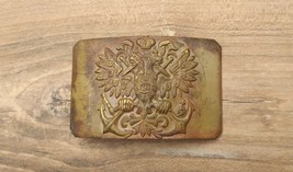WW1 Imperial Russian Navy Naval Brass Belt Buckle Tsarist Slava Moskva WWI - $85.50