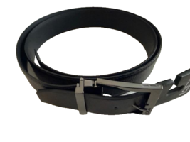 NEW TUMI leather men&#39;s belt black 40/100 made in France designer dark bu... - €76,05 EUR