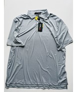 RLX Ralph Lauren Wicking UV Spyglass Striped Polo Shirt Grey / White ( XL ) - £94.12 GBP