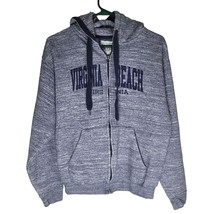Pacific &amp; Co Virginia Beach Full Zip Hooded Sweatshirt Blue Gray Size Small - $17.60