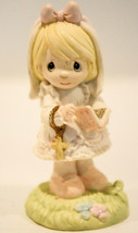 Precious Moment  Girl With Bible  Miniature Resin  Classic Figure - $10.66
