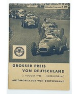 Grosser Preis Von Deutchland 3, August 1958 Nurburgring Programme - $188.67