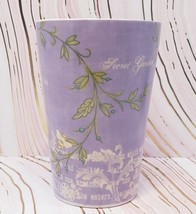 Secret Garden Purple Floral 12 oz. Ceramic Coffee  Mug Cup - £10.06 GBP