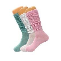 AWS/American Made 3 Pairs Colorful Multi Pack Lightweight Cotton Slouch Socks fo - £9.27 GBP