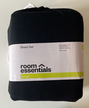 King Jersey Sheet Set Black - Room Essentials - £14.23 GBP