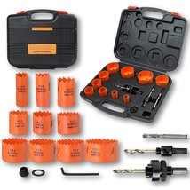 VIKITON Hole Saw Kit Bi Metal with Case, General Purpose, Fast Chip Remo... - £36.97 GBP